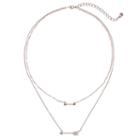 Lc Lauren Conrad Layered Arrow Necklace, Women's, Light Pink