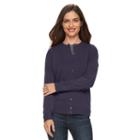 Women's Croft & Barrow&reg; Cozy Essential Cardigan Sweater, Size: Xxl, Blue