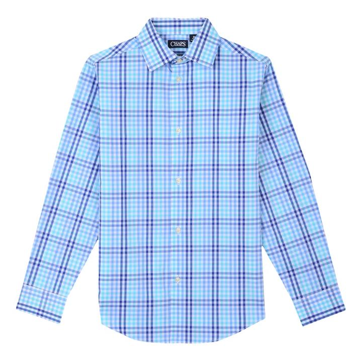 Boys 4-20 Chaps Stretch Button-down Shirt, Size: 10-12, Green
