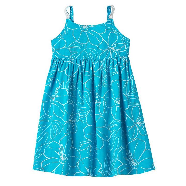 Jumping Beans, Girls 4-10 &reg; Tiered Floral Chambray Dress, Girl's, Size: 4, Turquoise/blue (turq/aqua)