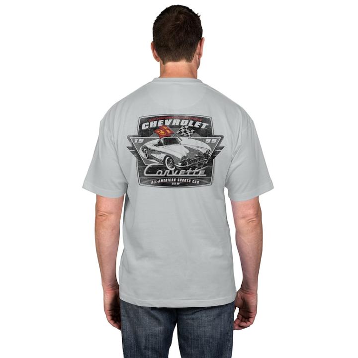 Big & Tall Newport Blue Corvette Graphic Tee, Men's, Size: Xl Tall, Silver