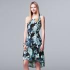 Women's Simply Vera Vera Wang Mesh High Low Dress, Size: Large, Dark Blue