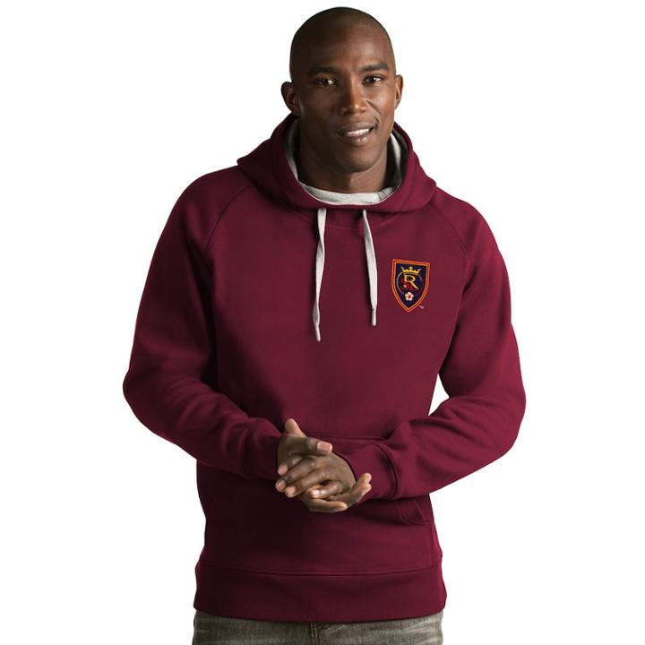 Men's Antigua Real Salt Lake Victory Pullover Hoodie, Size: Large, Dark Red