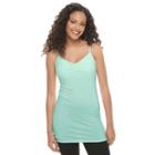 Juniors' So&reg; Solid Tunic Camisole, Girl's, Size: Medium, Turquoise/blue (turq/aqua)