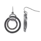 Glittery Concentric Circle Nickel Free Drop Earrings, Women's, Oxford