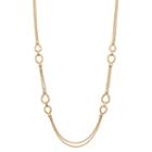 Dana Buchman Long Teardrop Link Double Strand Necklace, Women's, Gold