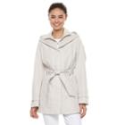 Women's Braetan Hooded Shawl Collar Rain Jacket, Size: Medium, Grey