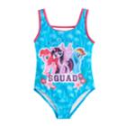 Girls 4-6x My Little Pony Friendship Squad One Piece Swimsuit, Size: 5-6, Blue