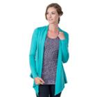 Women's Soybu Cora Open Front Wrap Cardigan, Size: Large, Med Green