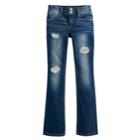 Girls 7-16 & Plus Size Mudd&reg; Destructed Bootcut Jeans, Size: 14 1/2, Blue Other