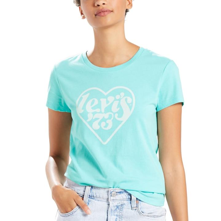 Women's Levi's&reg; Heart Logo Tee, Size: Medium, Blue