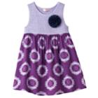 Girls 4-6x Design 365 Smocked Bodice Tie-dye Dress, Size: 4, Purple