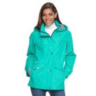 Women's D.e.t.a.i.l.s Hooded Anorak Rain Jacket, Size: Small, Green Oth