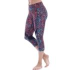 Women's Marika Ava Traction Capri Leggings, Size: Small, Turquoise/blue (turq/aqua)