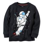 Boys 4-8 Carter's Long Sleeve Astronaut Graphic Tee, Size: 6, Black