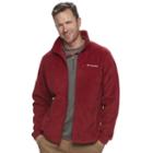 Men's Columbia Flattop Ridge Fleece Jacket, Size: Large, Dark Red