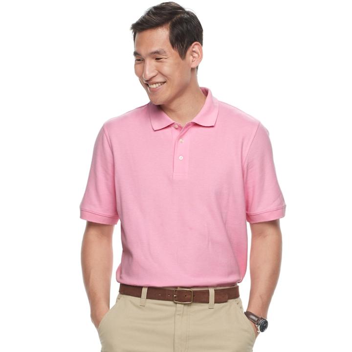 Men's Croft & Barrow&reg; Pique Performance Polo, Size: Xl, Med Pink