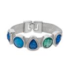 Napier Blue Geometric Stone Mesh Bracelet, Women's, Blue Other