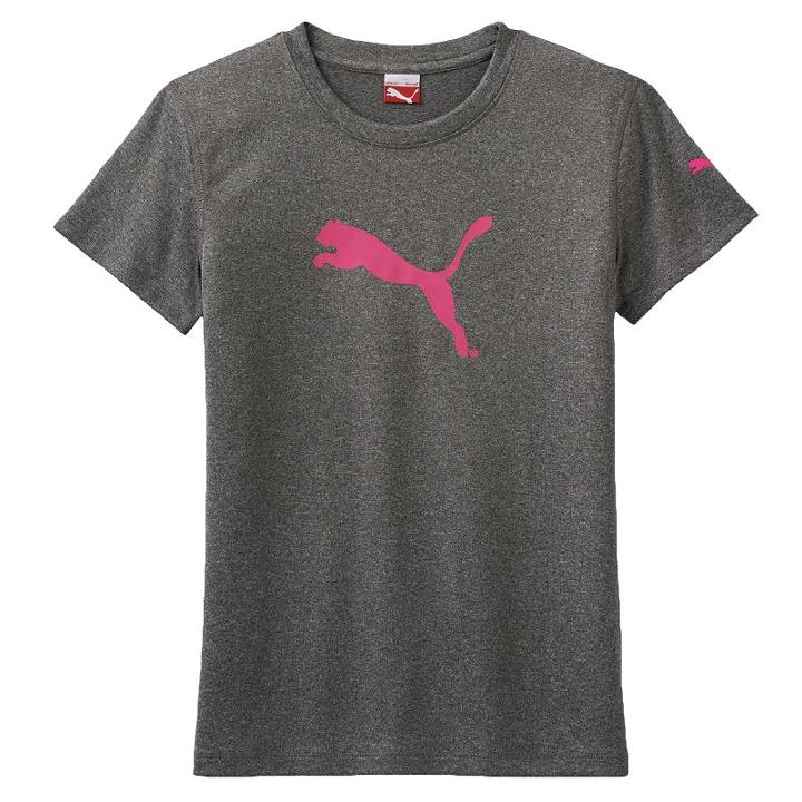 Girls 4-6x Puma Core Tech Logo Tee, Girl's, Size: 6x, Grey Other
