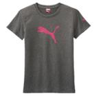 Girls 4-6x Puma Core Tech Logo Tee, Girl's, Size: 6x, Grey Other