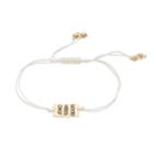 Lc Lauren Conrad Good Vibes Only Slipknot Bracelet, Women's, White
