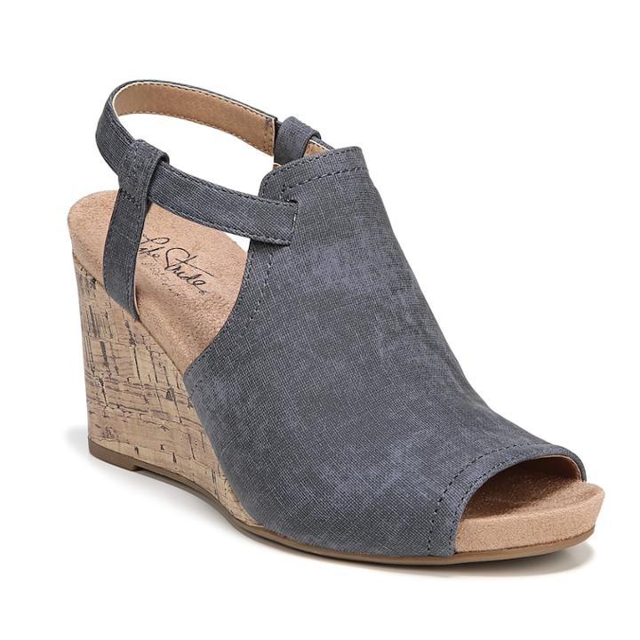 Lifestride Harlow Women's Wedges, Size: Medium (7.5), Dark Blue