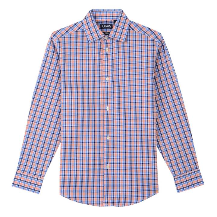 Boys 8-20 Chaps Stretch Button-down Plaid Shirt, Size: 8, Med Orange