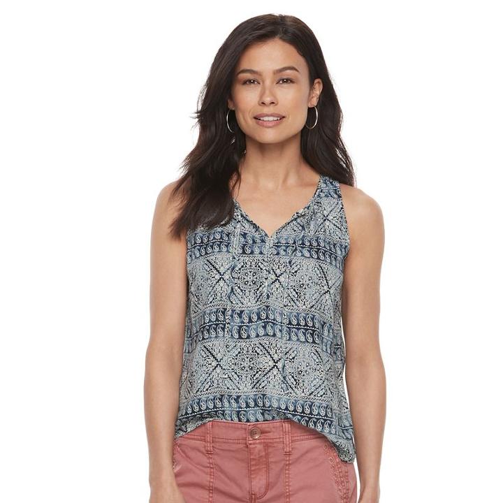 Petite Sonoma Goods For Life&trade; Challis Tank, Women's, Size: M Petite, Dark Blue