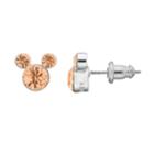 Disney's Mickey Mouse Crystal Birthstone Stud Earrings, Orange