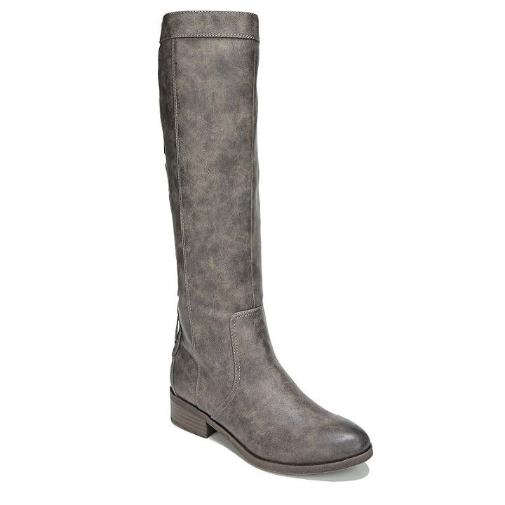 Fergalicious Leah Women's Knee High Boots, Size: 9.5, Grey