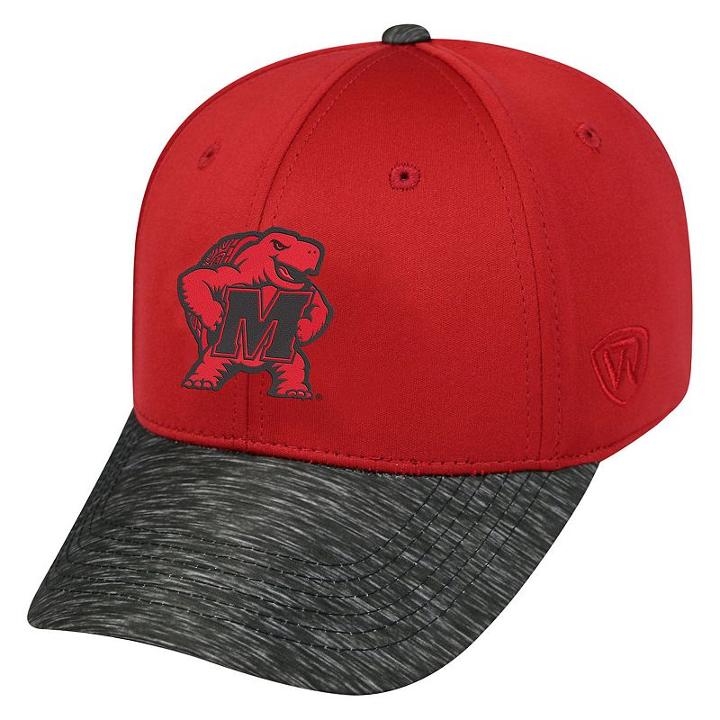 Adult Top Of The World Maryland Terrapins Lightspeed One-fit Cap, Men's, Med Red