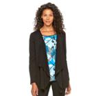 Women's Dana Buchman Mock-layer Cardigan, Size: Small, Med Blue