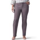 Plus Size Lee Instantly Slims Straight-leg Jeans, Women's, Size: 18w T/l, Med Brown