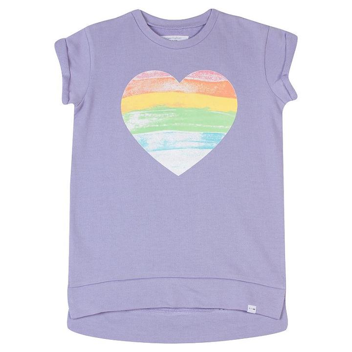Girls 7-16 Harper & Elliott French Terry Graphic Tunic Tee, Girl's, Size: Xs, Lt Purple
