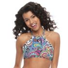 Women's Social Angel High-neck Halter Bikini Top, Size: Small, Multicolor