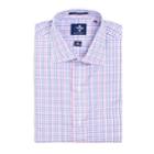 Men's Magnaclick Regular-fit Spread-collar Dress Shirt, Size: Xl-32/33, Light Red