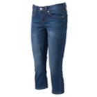 Women's Seven7 Skinny Capri Jeans, Size: 14, Med Blue