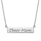 Sterling Silver Cheer Mom Bar Necklace, Women's, Size: 16, Grey