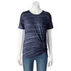 Women's Apt. 9&reg; Twist Tee, Size: Medium, Dark Blue