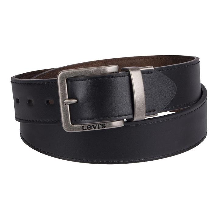 Men's Levi's&reg; Logo Reversible Belt, Size: 34, Grey (charcoal)