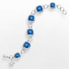 Logoart Seattle Mariners Legend Silver Tone Navy Glass Logo Charm Bracelet, Women's, Size: 7.5, Grey