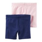 Girls 4-8 Carter's 2-pk. Solid Biker Shorts, Size: 6, Blue (navy)