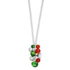 Beaded Jingle Bell Cluster Necklace, Women's, Multicolor