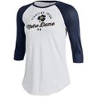 Women's Under Armour Notre Dame Fighting Irish Baseball Tee, Size: Small, Blue (navy)