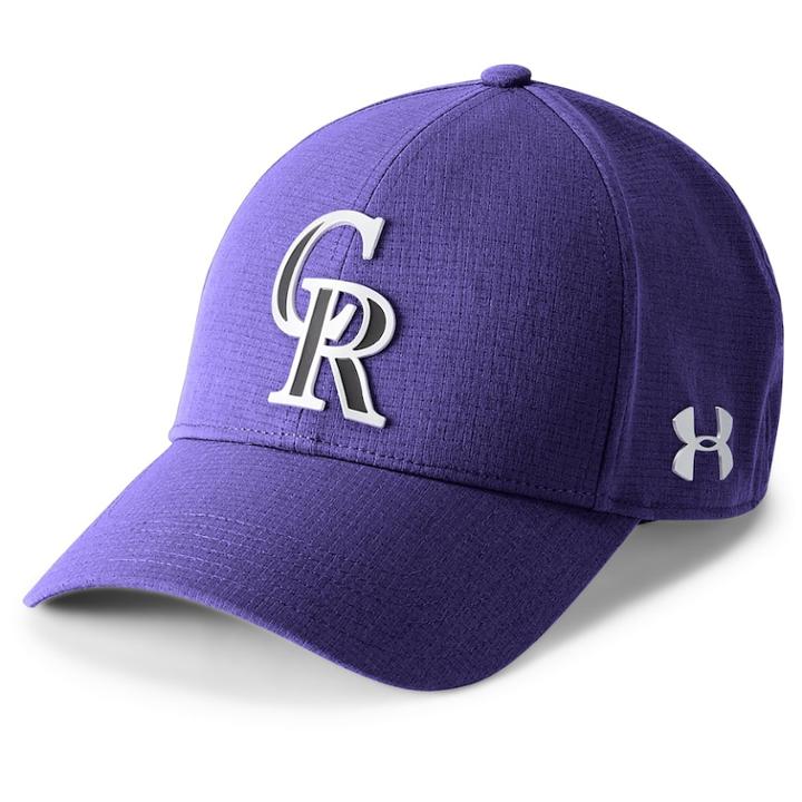 Men's Under Armour Colorado Rockies Driving Adjustable Cap, Purple