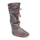 Muk Luks Women's Grace Marled Tall Boot Slippers, Size: Small, Green
