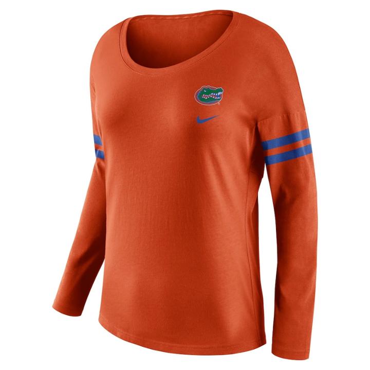 Women's Nike Florida Gators Tailgate Long-sleeve Tee, Size: Small, Orange