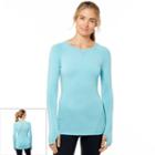 Women's Shape Active Movement Base Layer Workout Tee, Size: Large, Turquoise/blue (turq/aqua)