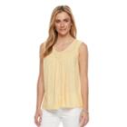 Women's Sonoma Goods For Life&trade; Heathered Tank, Size: Small, Med Yellow