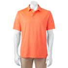 Men's Grand Slam Motionflow360 Regular-fit Heathered Easy-care Performance Golf Polo, Size: Small, Brt Orange